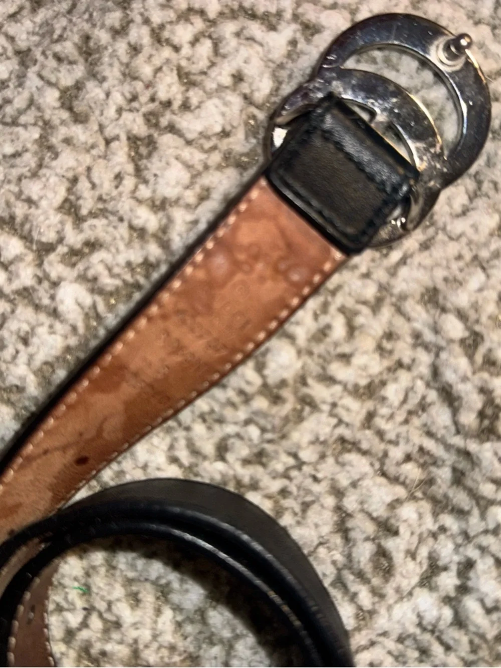 Authentic Gucci Black Leather Kid’s Belt